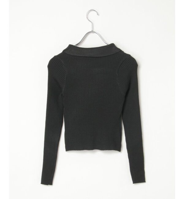 VENCE share style「ダブルジップショートリブニット」|ニット・セーター|