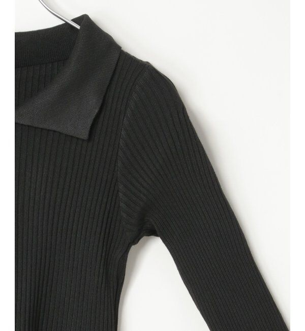 VENCE share style「ダブルジップショートリブニット」|ニット・セーター|