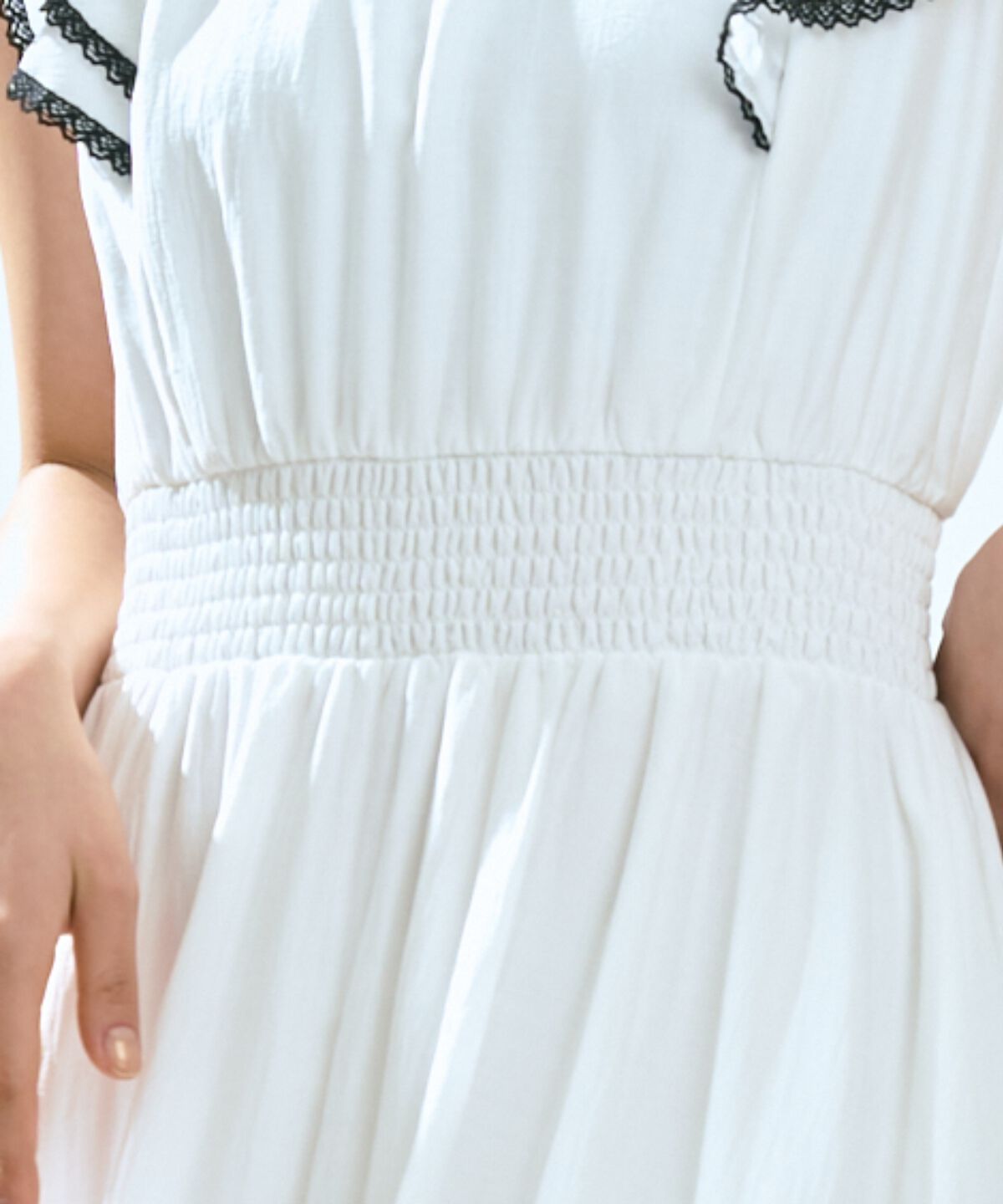 アンドクチュール「レーストリミングティアードワンピース」|ワンピース|