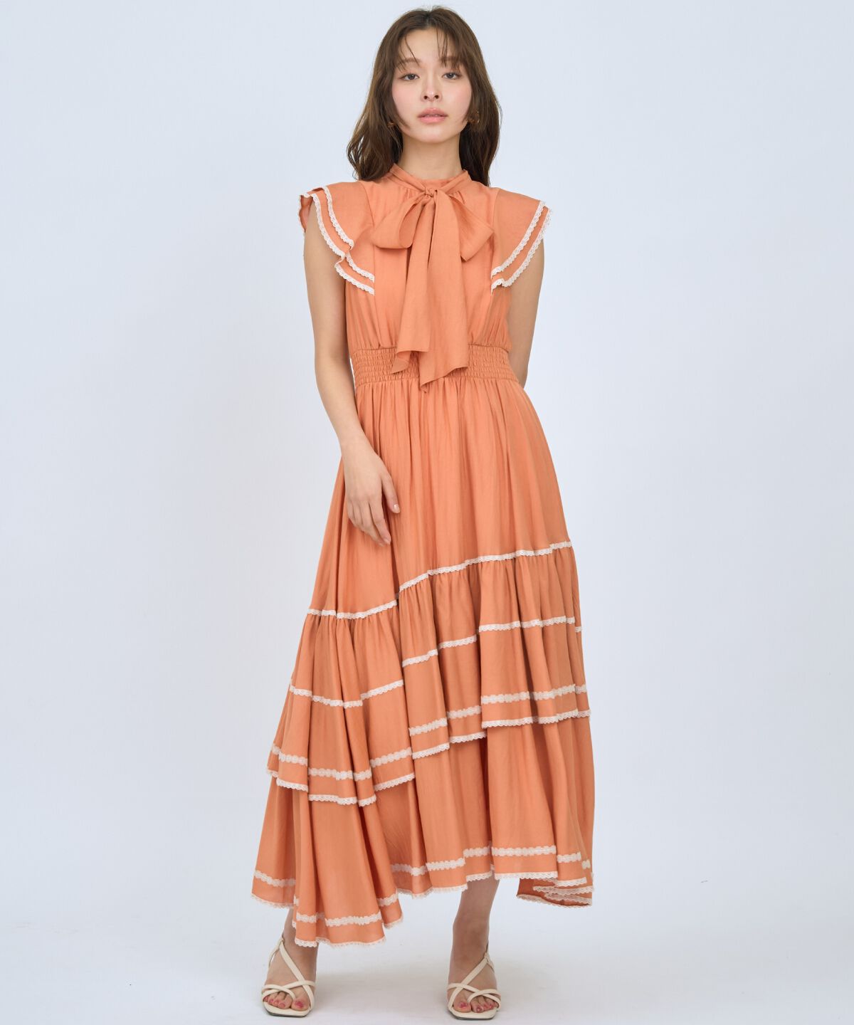 アンドクチュール「レーストリミングティアードワンピース」|ワンピース|