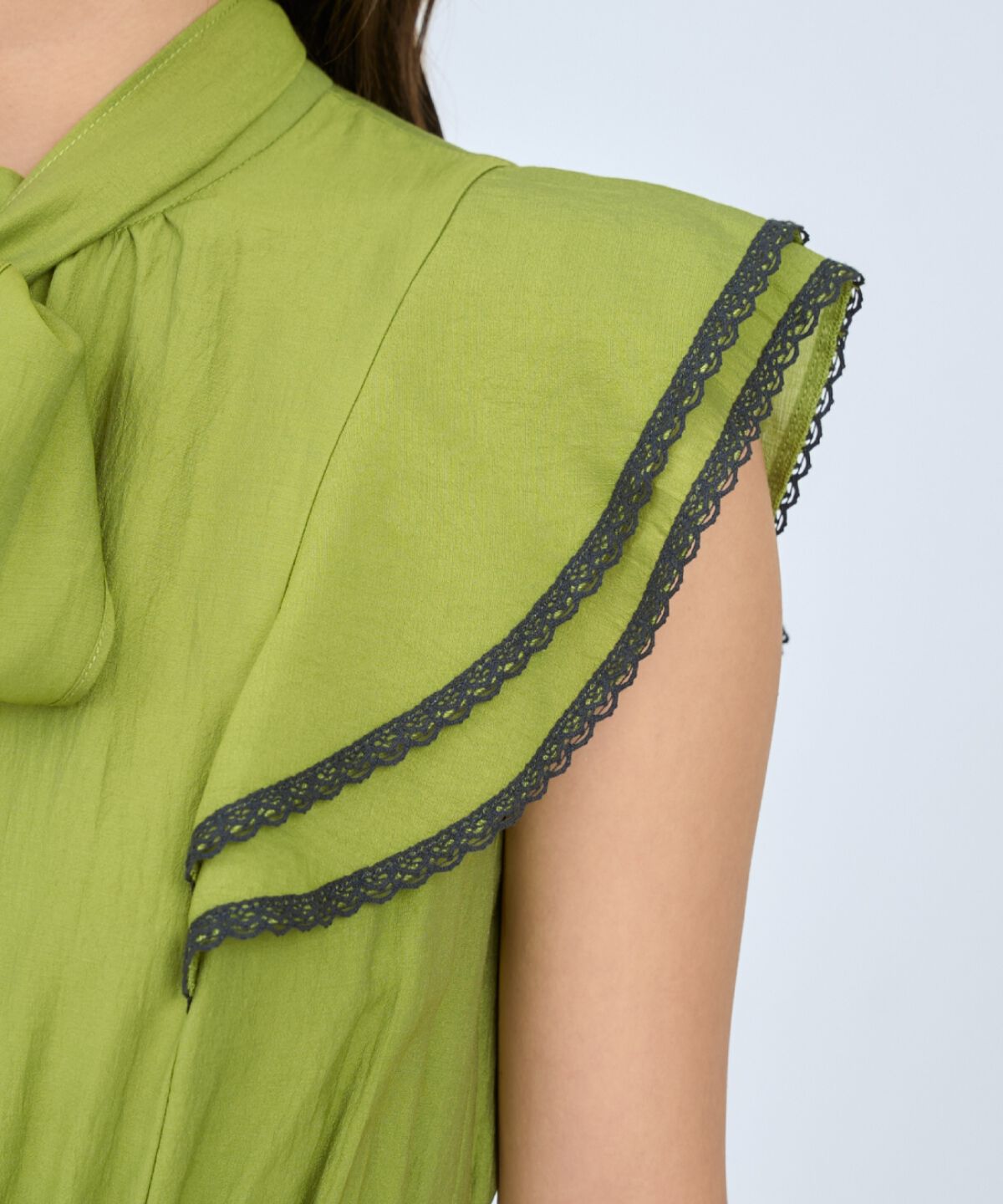 アンドクチュール「レーストリミングティアードワンピース」|ワンピース|