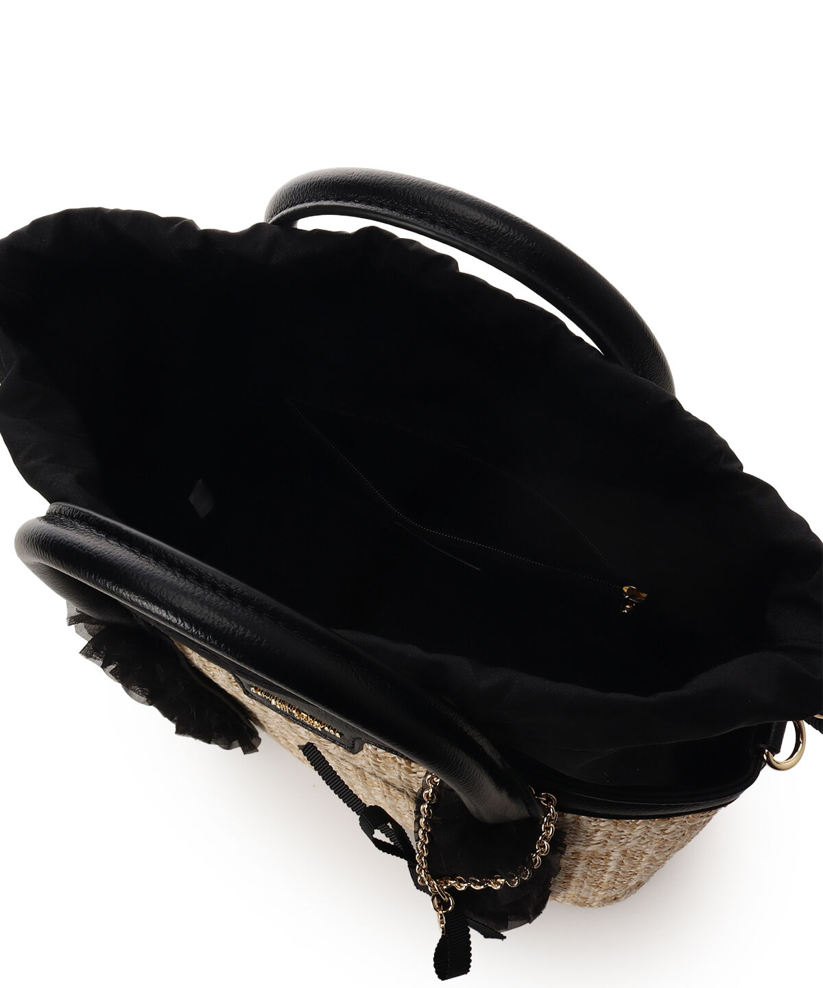 Samantha Thavasa Petit Choice「リボンチャーム付き フリルかごバッグ」|ショルダー・メッセンジャー|