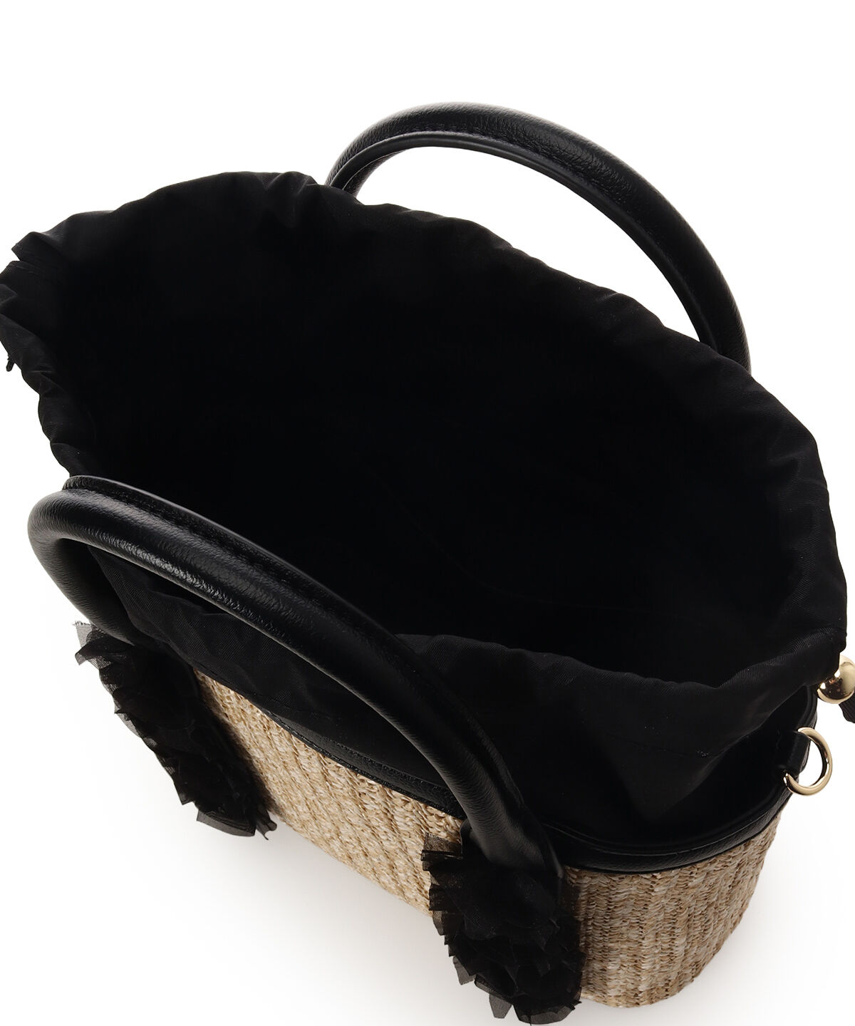 Samantha Thavasa Petit Choice「リボンチャーム付き フリルかごバッグ」|ショルダー・メッセンジャー|