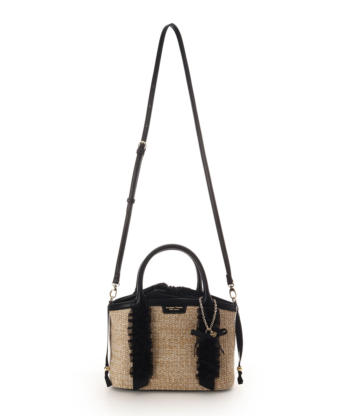 Samantha Thavasa Petit Choice「リボンチャーム付き フリルかごバッグ」|ショルダー・メッセンジャー|