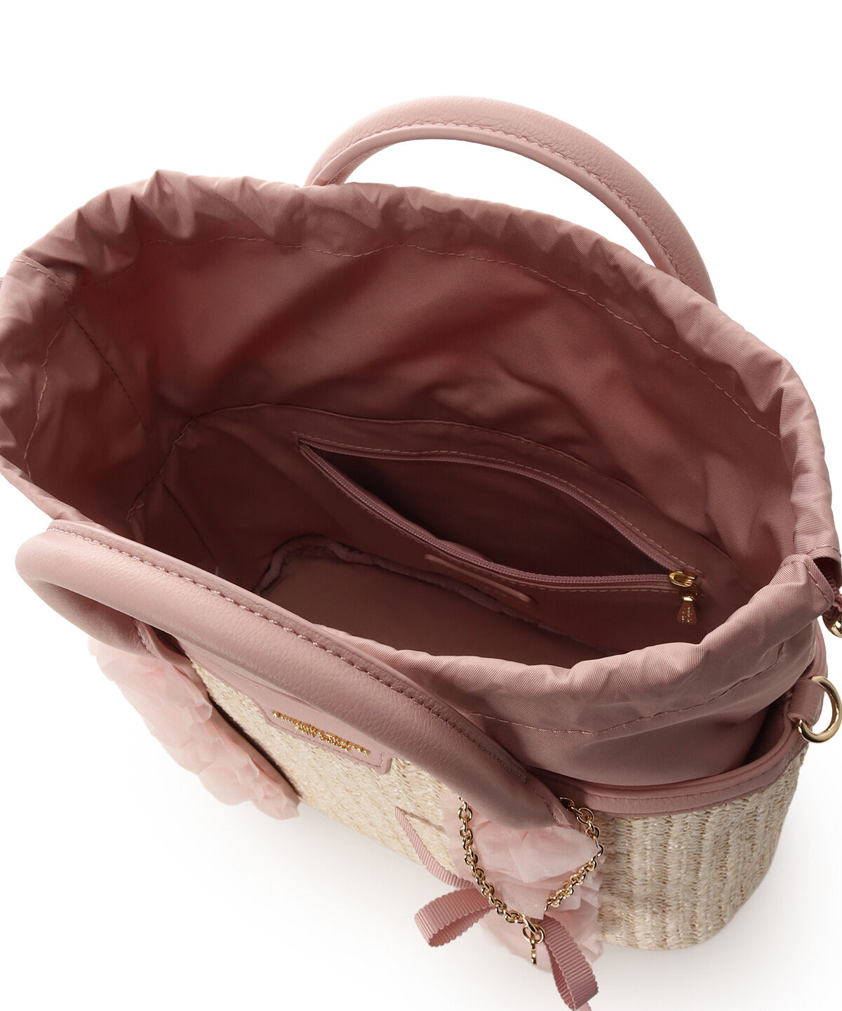 Samantha Thavasa Petit Choice「リボンチャーム付き フリルかごバッグ」|ショルダー・メッセンジャー|