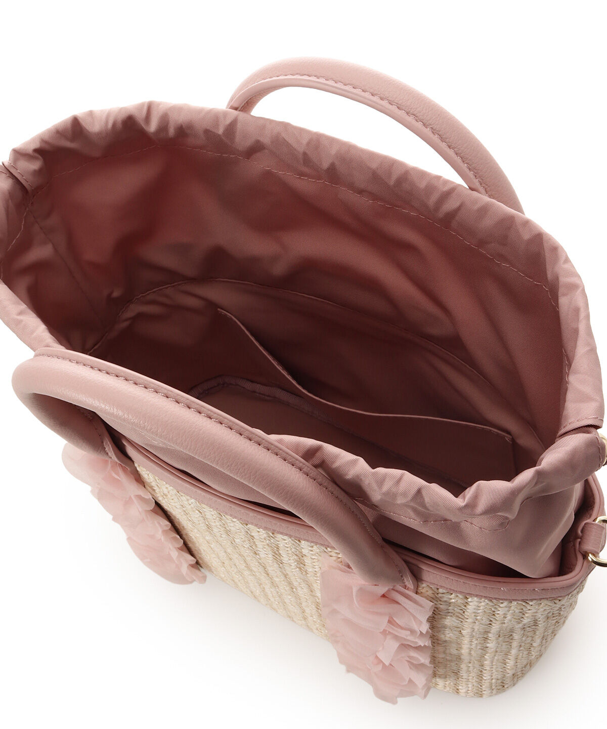 Samantha Thavasa Petit Choice「リボンチャーム付き フリルかごバッグ」|ショルダー・メッセンジャー|