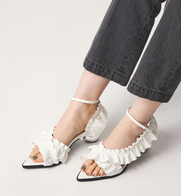 SY UNITED ARROWS「＜SY＞ ポインテッドフリル サンダル50&uarr;」|サンダル|