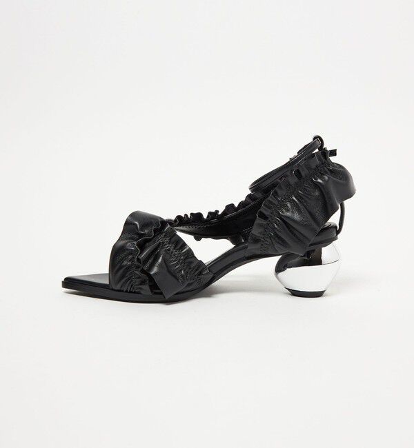 SY UNITED ARROWS「＜SY＞ ポインテッドフリル サンダル50&uarr;」|サンダル|BLACK