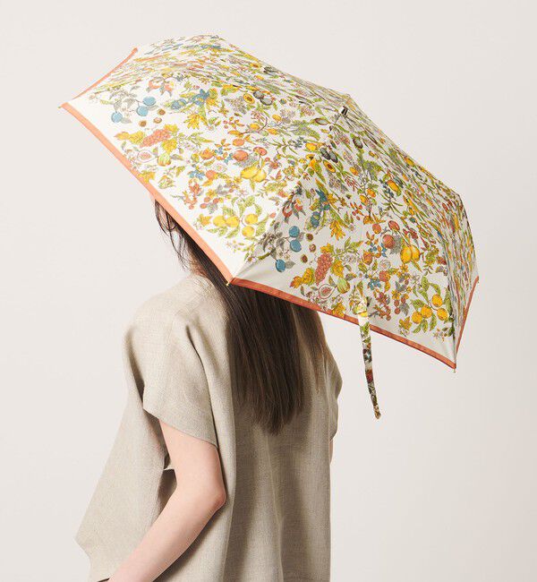 UNITED ARROWS「＜manipuri＞プリント 晴雨兼用 折りたたみ傘 UV」|傘|OFF WHITE