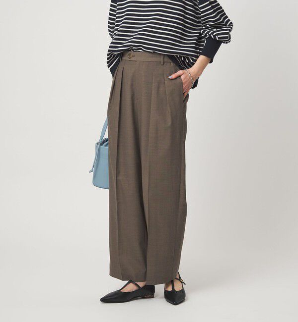 UNITED ARROWS green label relaxing「［size SHORT/TALLあり］Daily Chic コンフィ― ワイド パンツ」|スラックス|