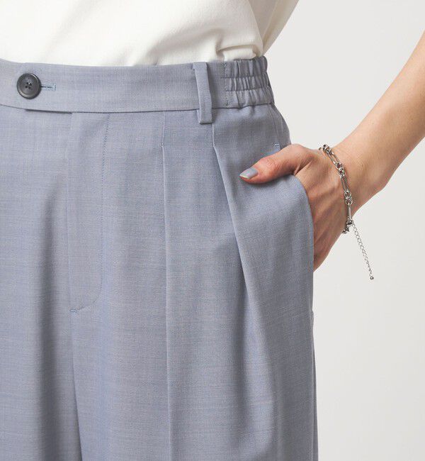 UNITED ARROWS green label relaxing「［size SHORT/TALLあり］Daily Chic コンフィ― ワイド パンツ」|スラックス|