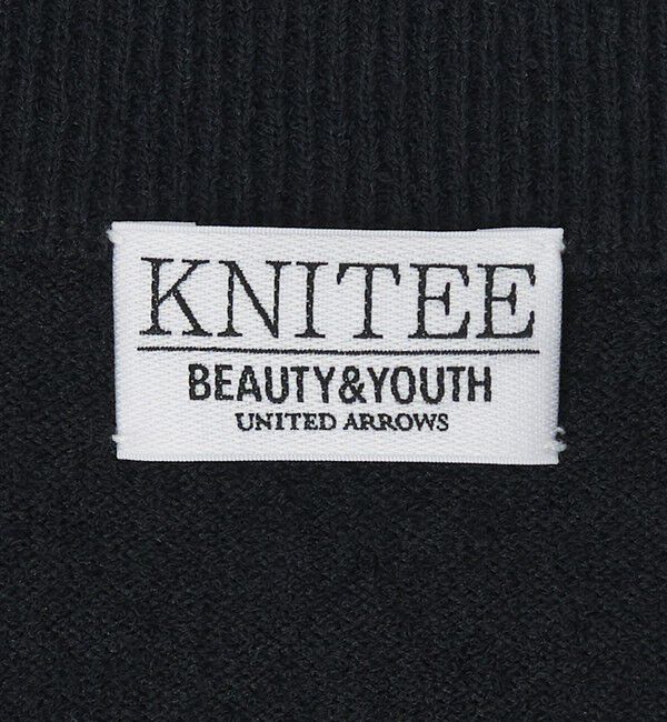BEAUTY&YOUTH UNITED ARROWS「KNITEE クリンプコットン Vネック ニット Tシャツ ウォッシャブル」|ニット・セーター|