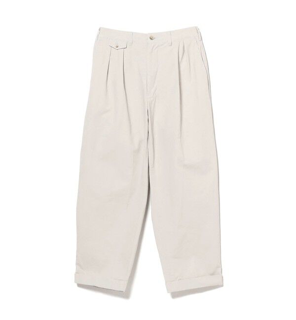BEAMS PLUS「バイオウォッシュ 2プリーツ トラウザーズ」|チノ|