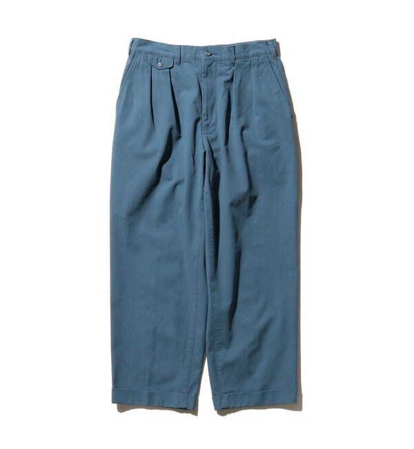 BEAMS PLUS「バイオウォッシュ 2プリーツ トラウザーズ」|チノ|