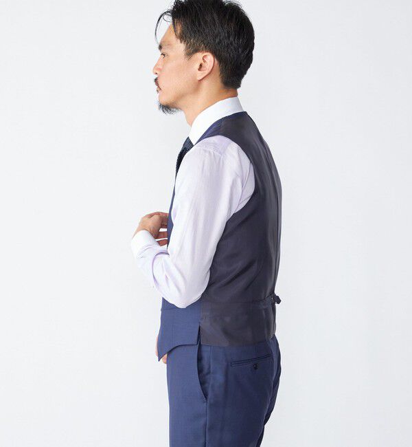 SHIPS「SHIPS: 御幸毛織 ファブリック FOUR SEASONS シャークスキン ベスト」|ダウンベスト・ベスト|