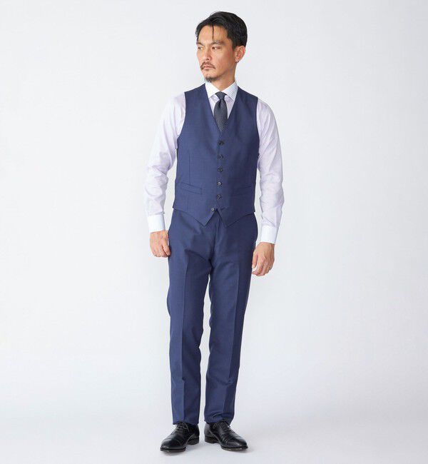 SHIPS「SHIPS: 御幸毛織 ファブリック FOUR SEASONS シャークスキン ベスト」|ダウンベスト・ベスト|