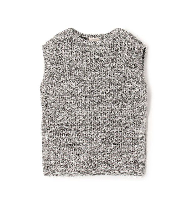 DES PRES「ギマコットン ボートネックベスト」|ニット・セーター|14 グレー系