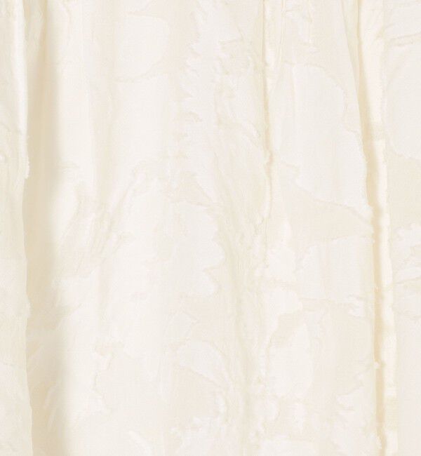 SOULEIADO「コットンカットジャカード パフスリーブワンピース」|ワンピース|