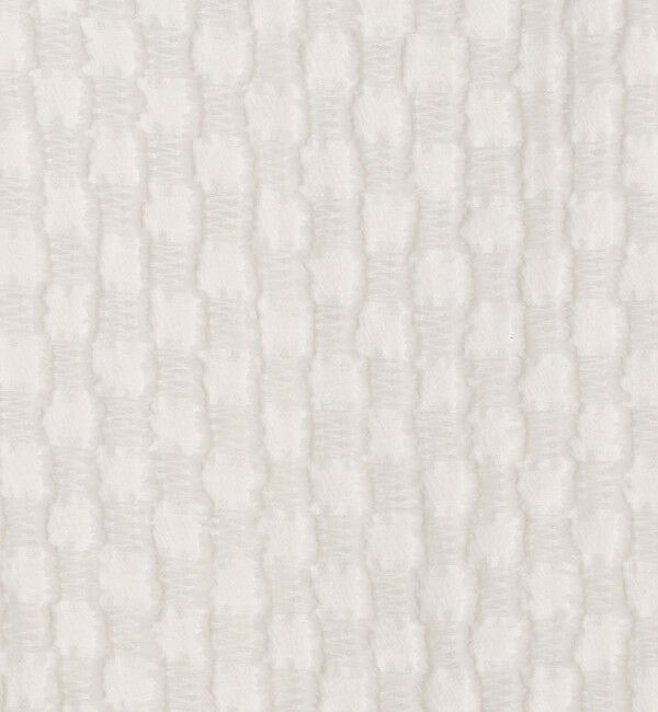 Ballsey「グリッドカットジャカード フリルフレンチブラウス」|シャツ・ブラウス|