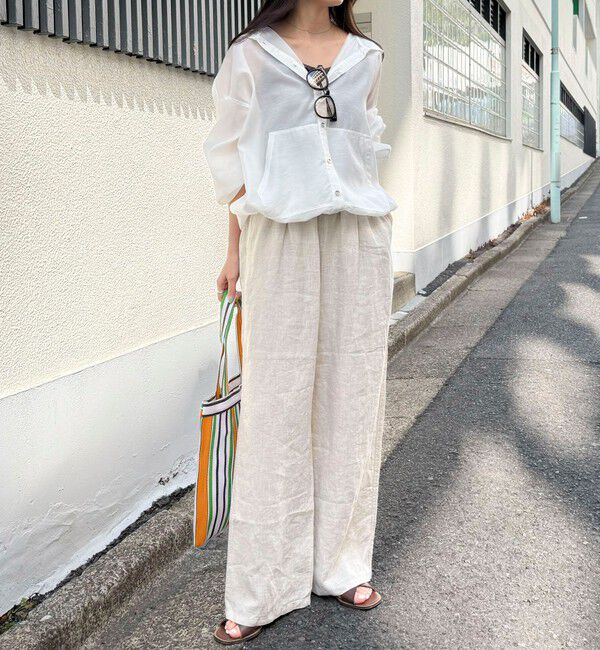 fredy emue「【大人気リバイバル】シアーフーディシャツブルゾン」|シャツ・ブラウス|