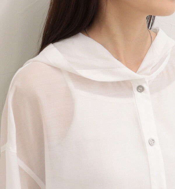 fredy emue「【大人気リバイバル】シアーフーディシャツブルゾン」|シャツ・ブラウス|