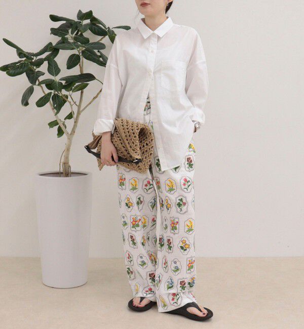 fredy emue「エンブロイダリーギャザーパンツ」|チノ|