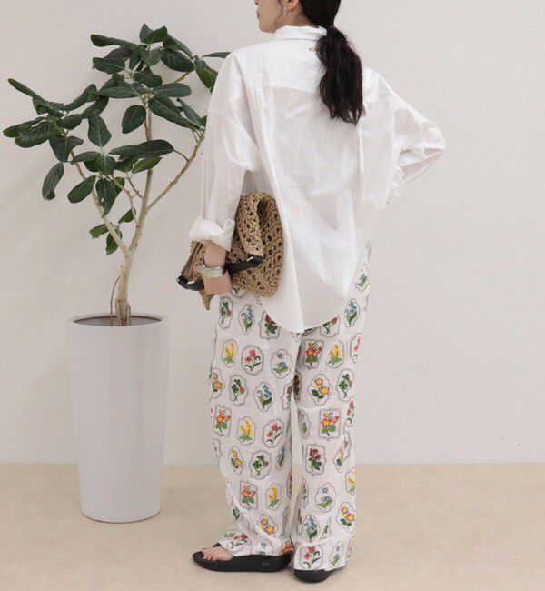 fredy emue「エンブロイダリーギャザーパンツ」|チノ|