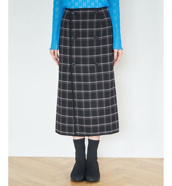 Rope&rsquo;Picnic「チェック＆無地リバーシブルスカート」|スカート|