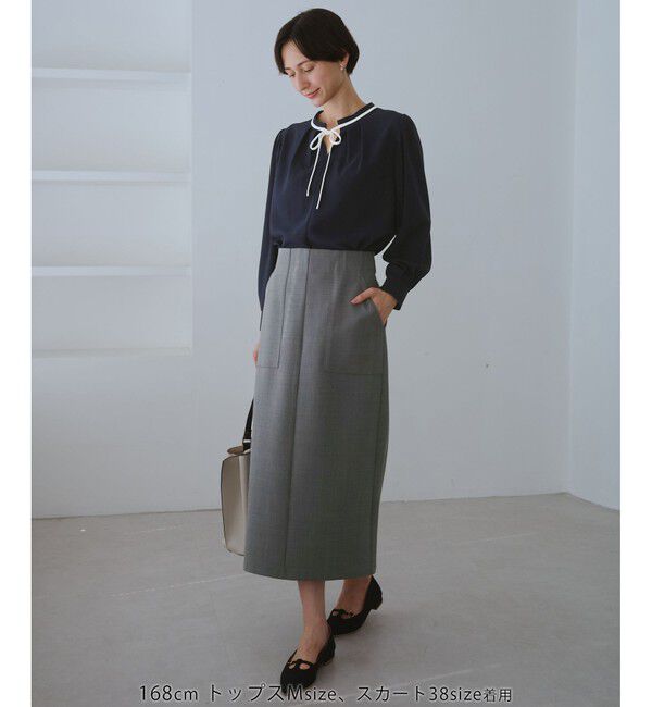 Rope&rsquo;Picnic「フロントポケットアイラインスカート」|スカート|