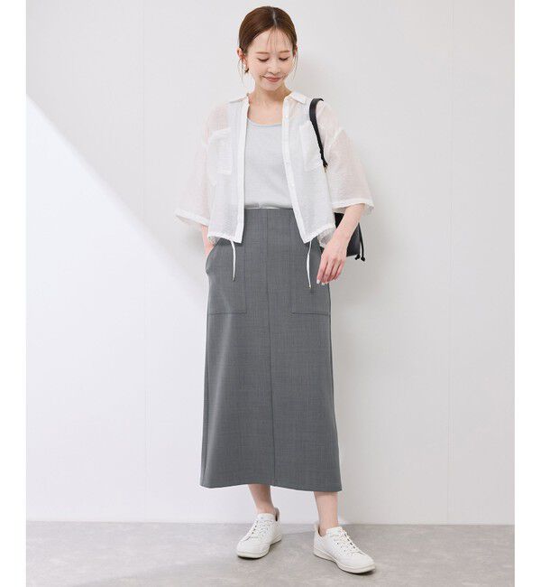 Rope&rsquo;Picnic「フロントポケットアイラインスカート」|スカート|