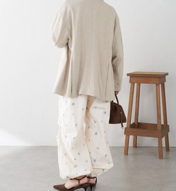  「小花柄パラシュートパンツ」|チノ|