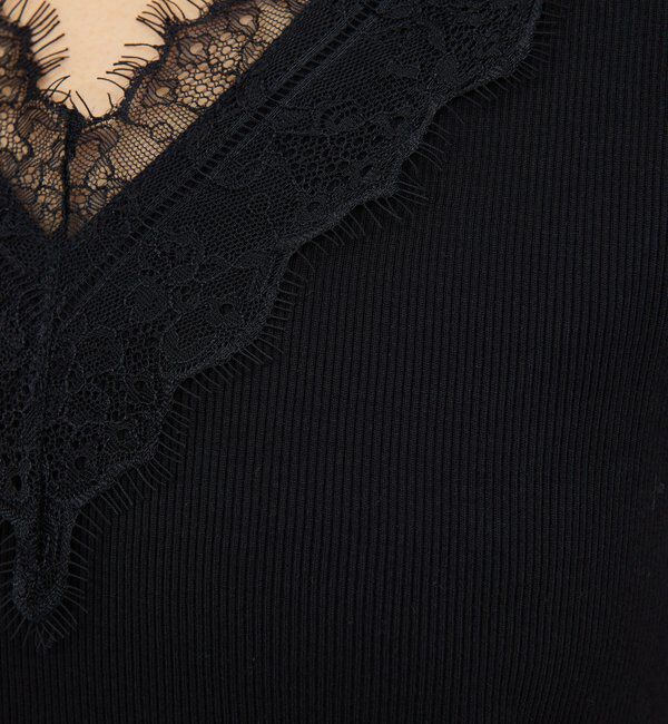  「Vレースリブタンク」|Tシャツ・カットソー|