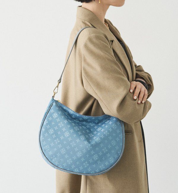  「ナイロンジャガード2WAYショルダーバッグ」|ショルダー・メッセンジャー|サックスブルー
