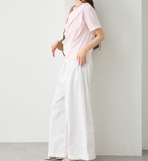  「レースドッキングオフショル半袖Tシャツ」|Tシャツ・カットソー|