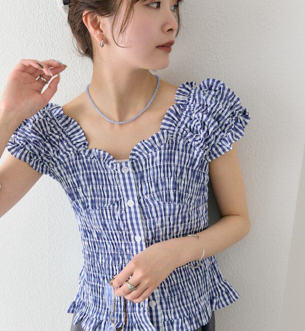  「シャーリングフレンチブラウス」|シャツ・ブラウス|