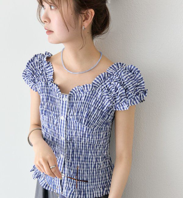  「シャーリングフレンチブラウス」|シャツ・ブラウス|