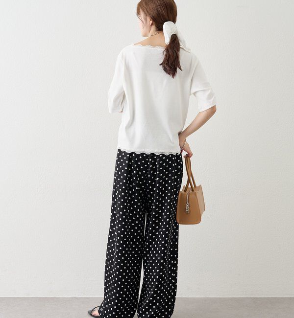  「半袖ギャザーリブカーディガン」|Tシャツ・カットソー|