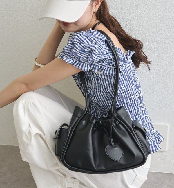  「ハートチャーム付きコンビBAG」|トートバッグ|