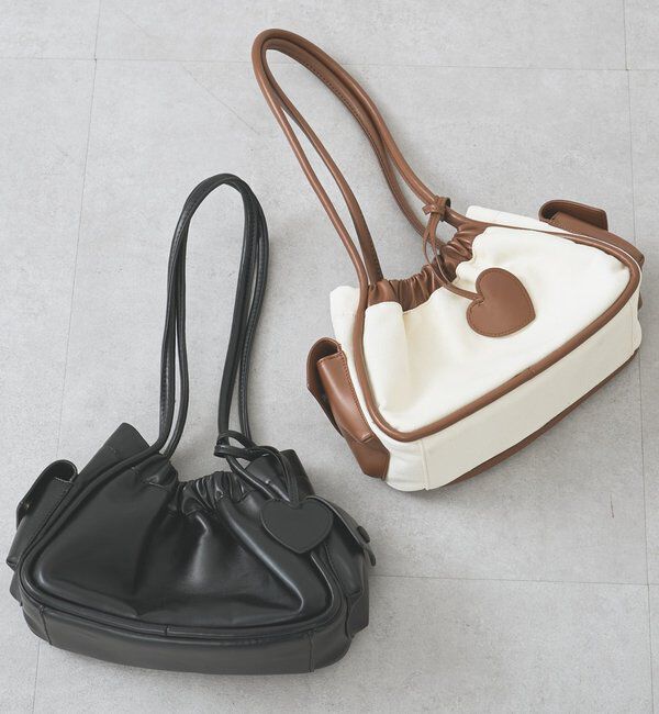  「ハートチャーム付きコンビBAG」|トートバッグ|