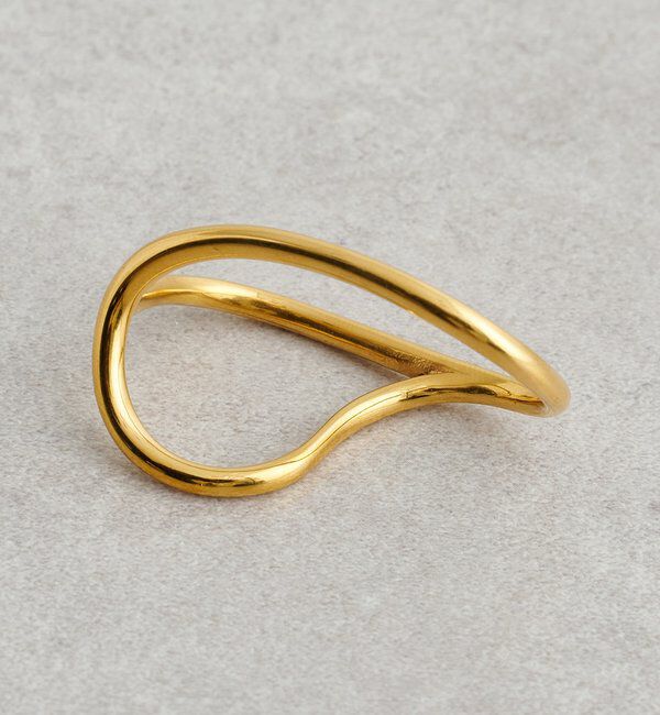  「カーブラインダブルリング」|リング|ゴールド