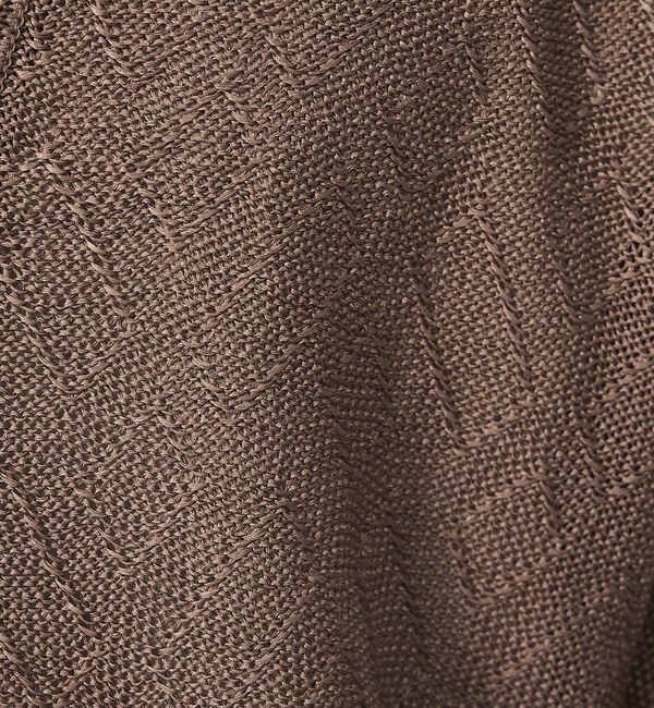 ABAHOUSE「ドライタッチ ペーパーライク クルーネックカーディガン」|カーディガン|