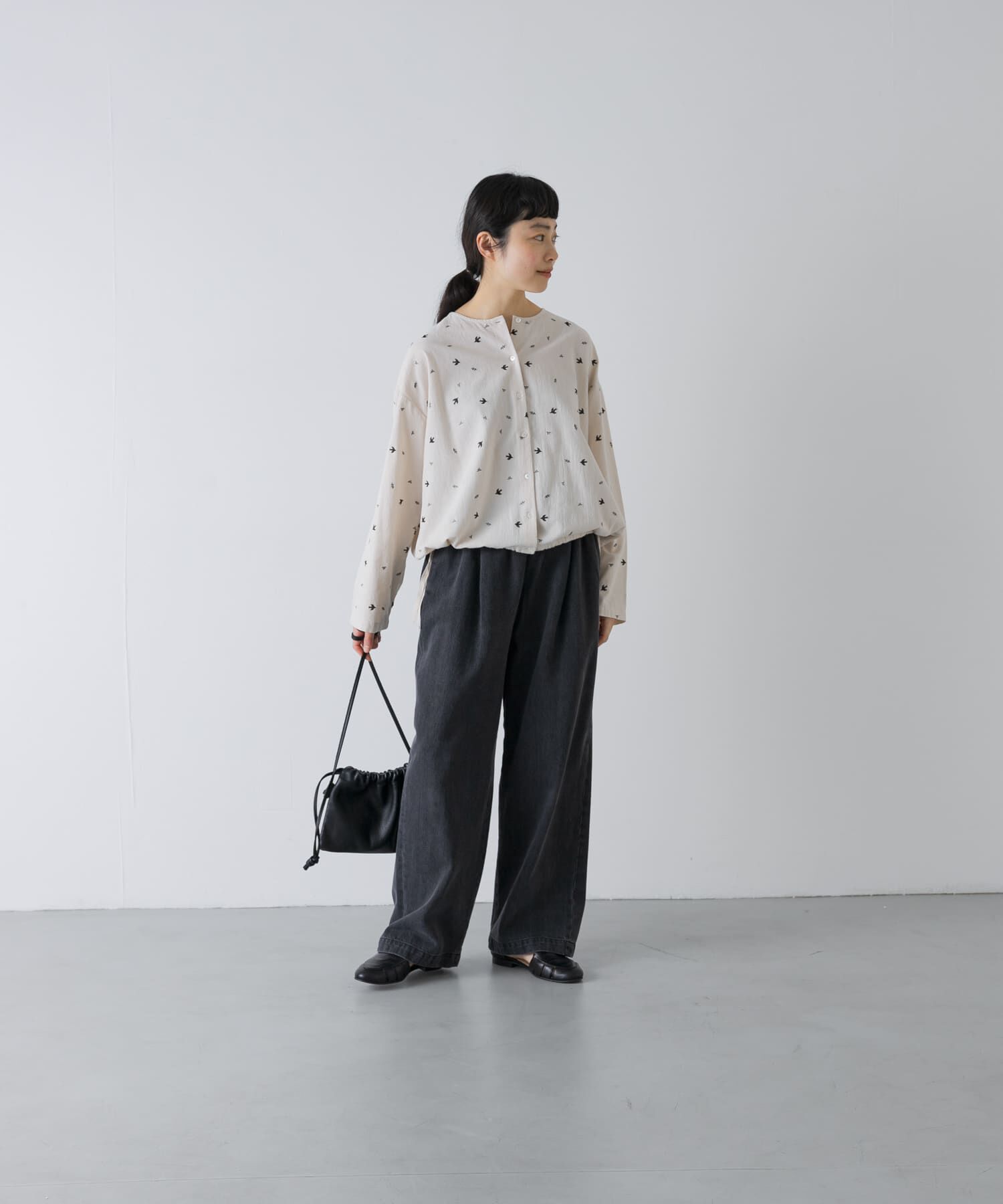 かぐれ「フェードデニムイージーパンツ」|デニム|