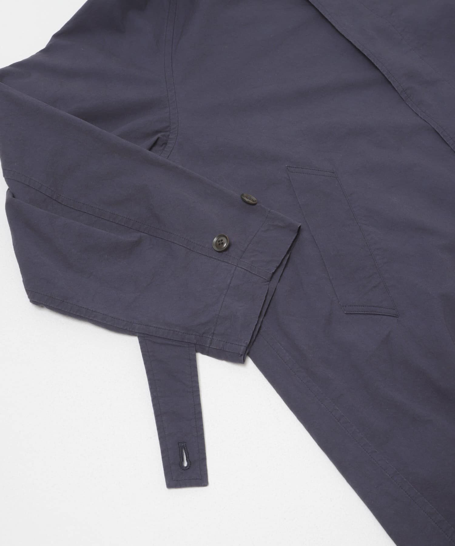 かぐれ「コットンフードラグランコート」|ノーカラーコート|