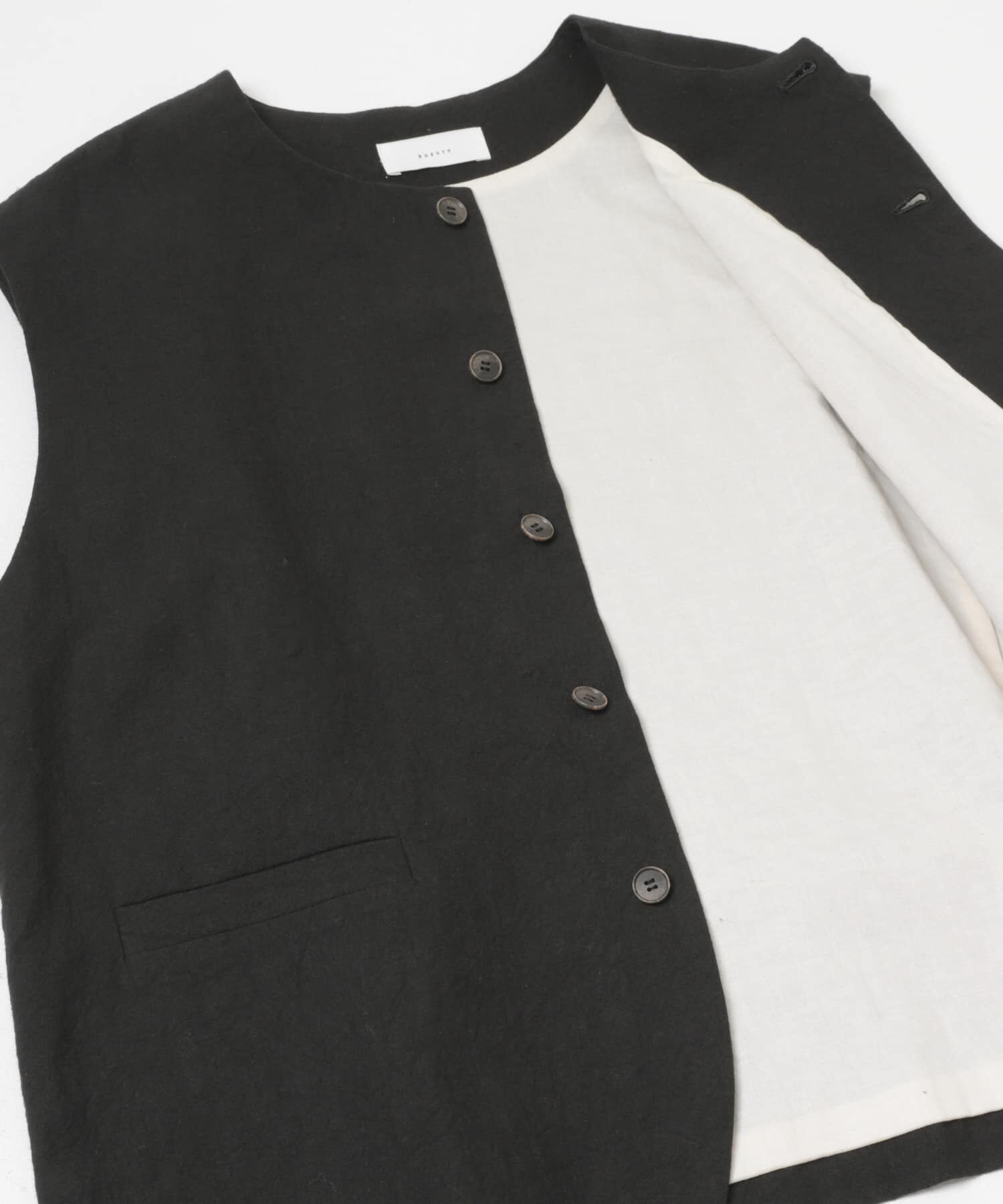 かぐれ「リネンコットンワイドベスト」|ベスト・ジレ|