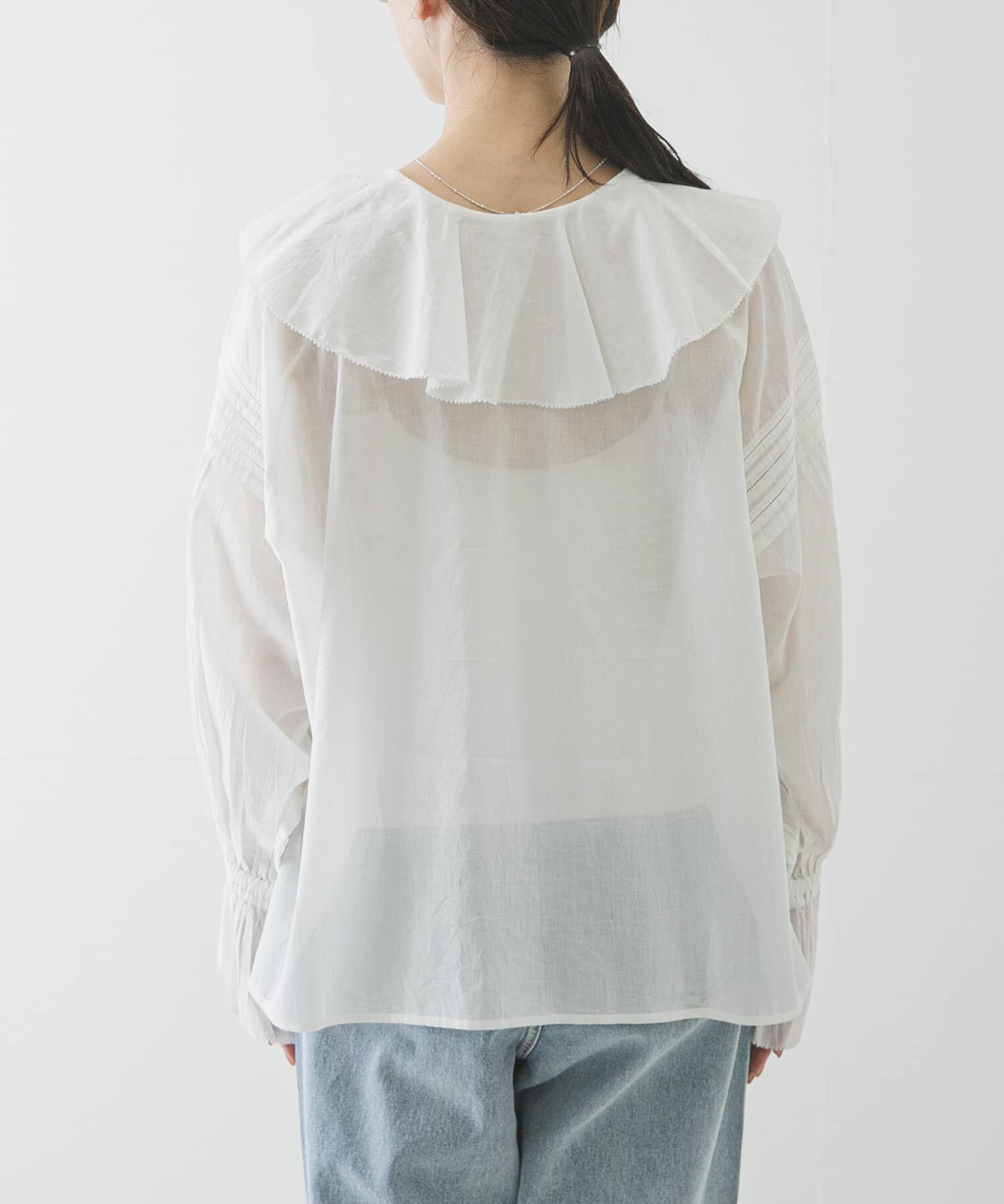 URBAN RESEARCH「『一部WEB限定カラー』コットンボイルラッフルブラウス」|シャツ・ブラウス|