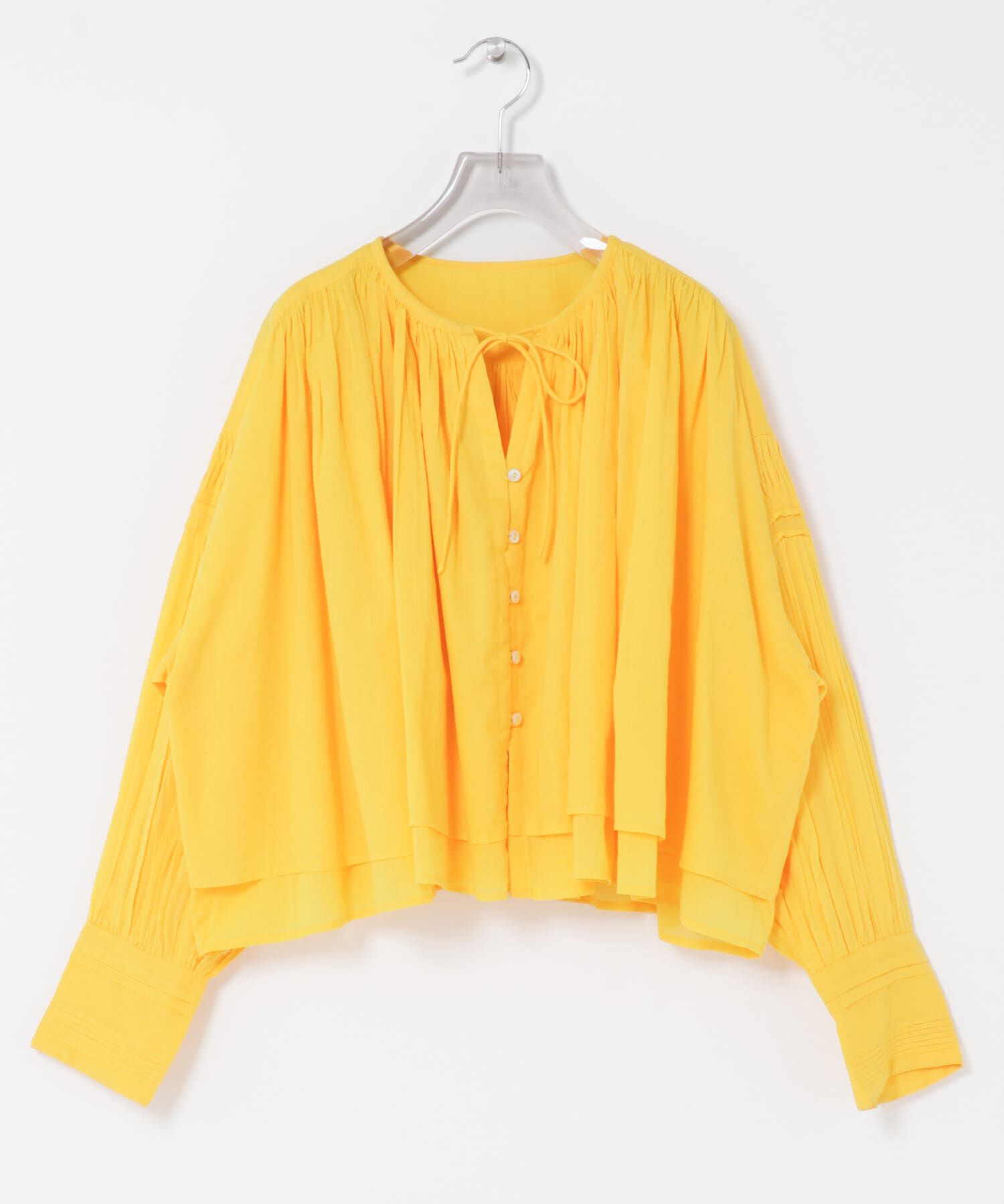 URBAN RESEARCH「コットンボイルギャザーショートブラウス」|シャツ・ブラウス|