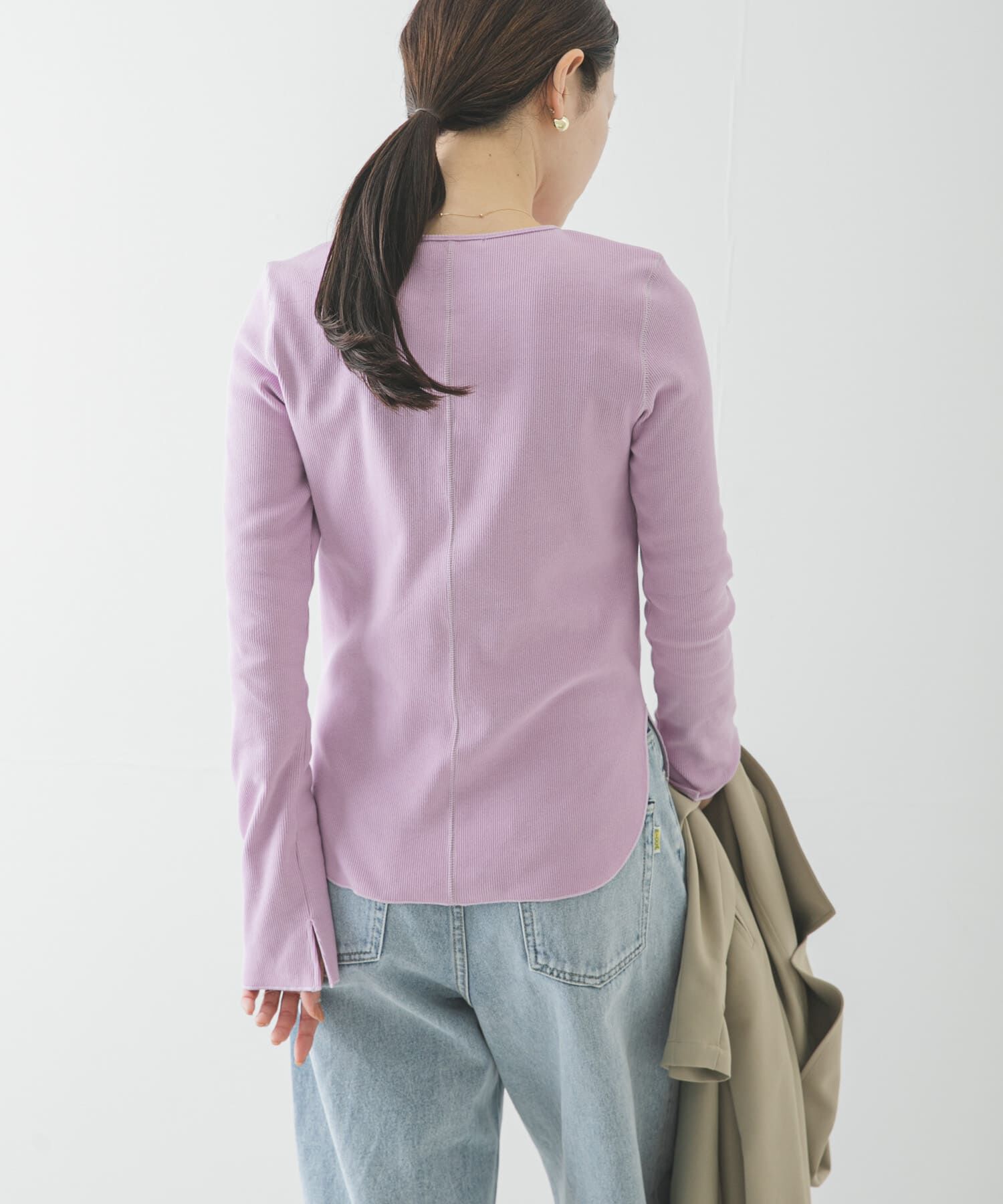 URBAN RESEARCH「ストレッチリブカットソー」|Tシャツ・カットソー|