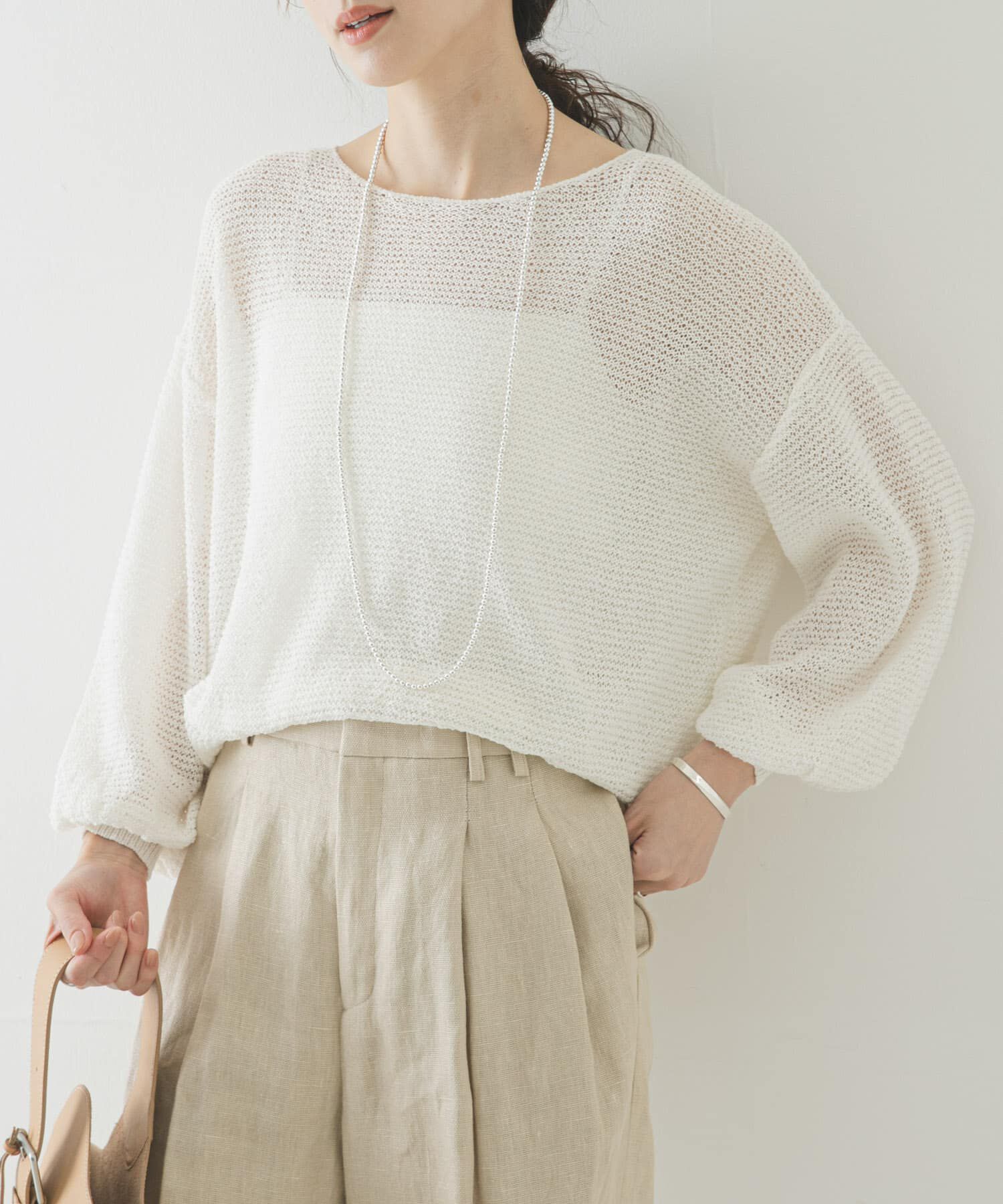 URBAN RESEARCH「ペーパーヤーンボートネックニット」|ニット・セーター|