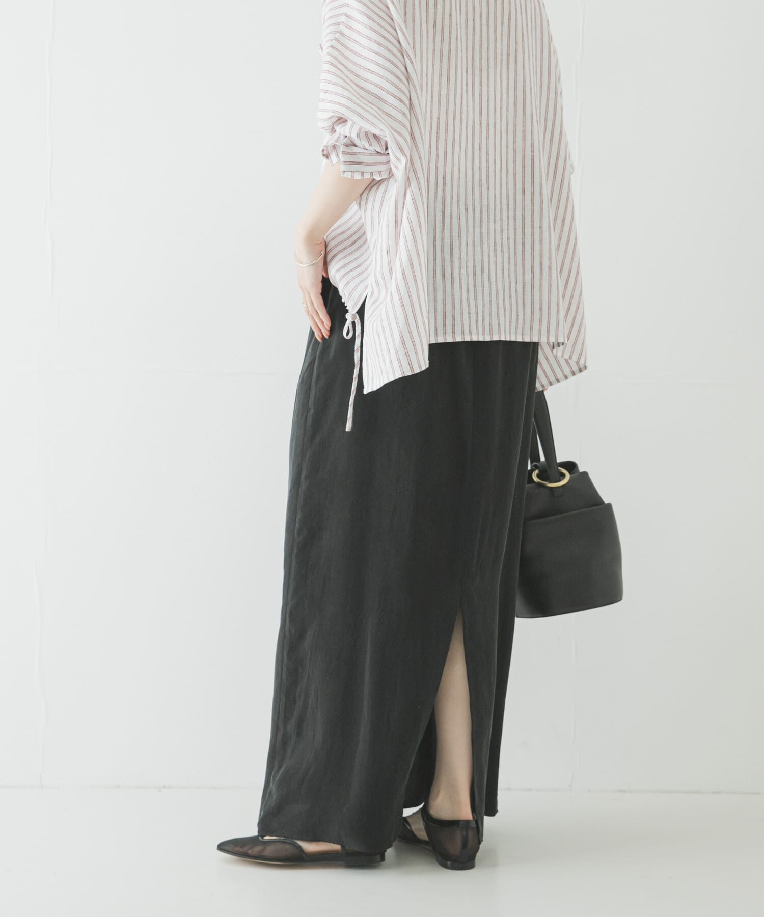 URBAN RESEARCH「キュプラギャザーIラインスカート」|スカート|