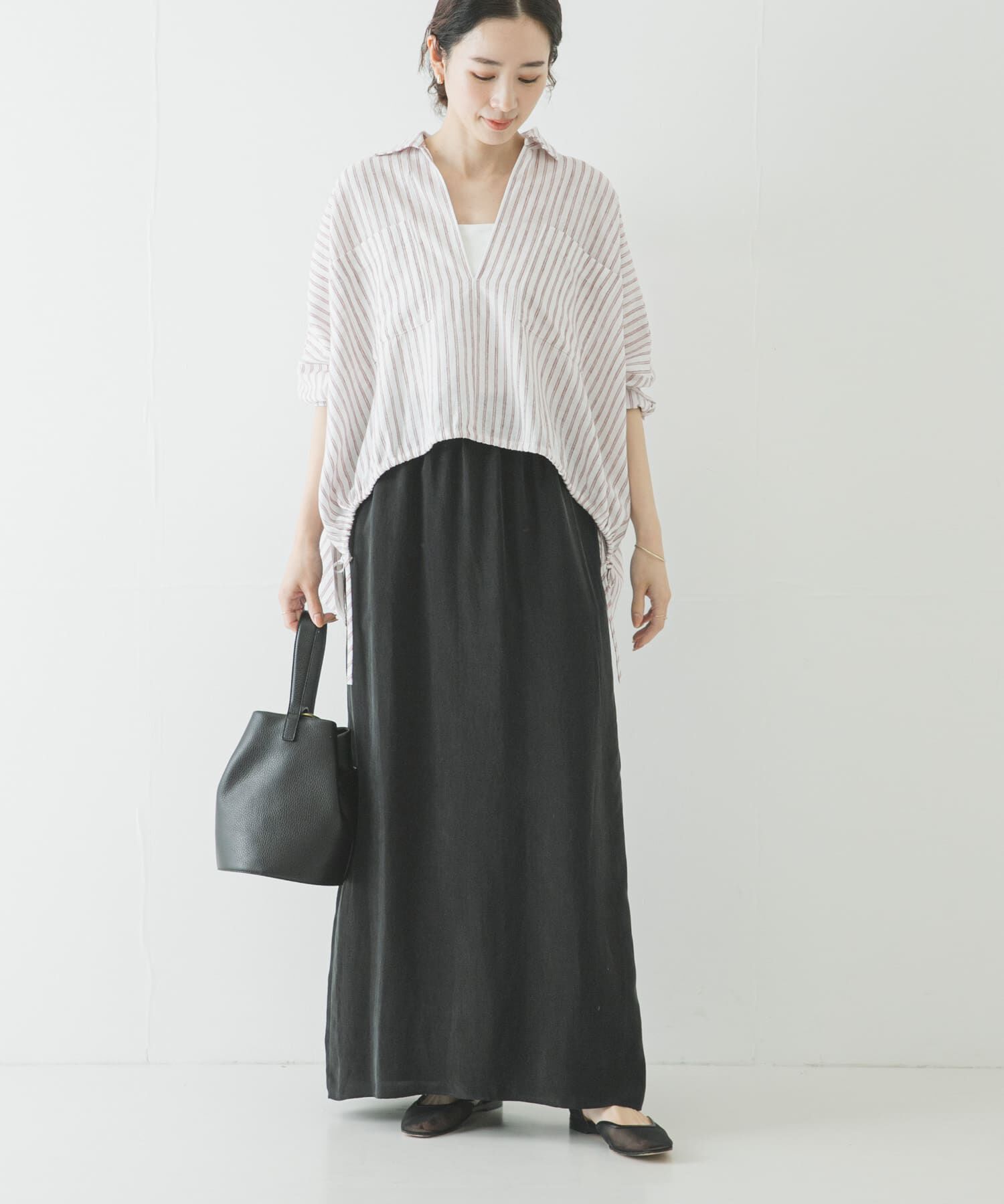 URBAN RESEARCH「キュプラギャザーIラインスカート」|スカート|